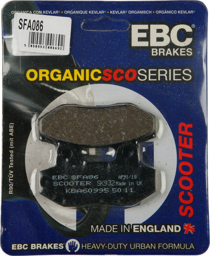 EBC Organic Brake Pads - SFA86