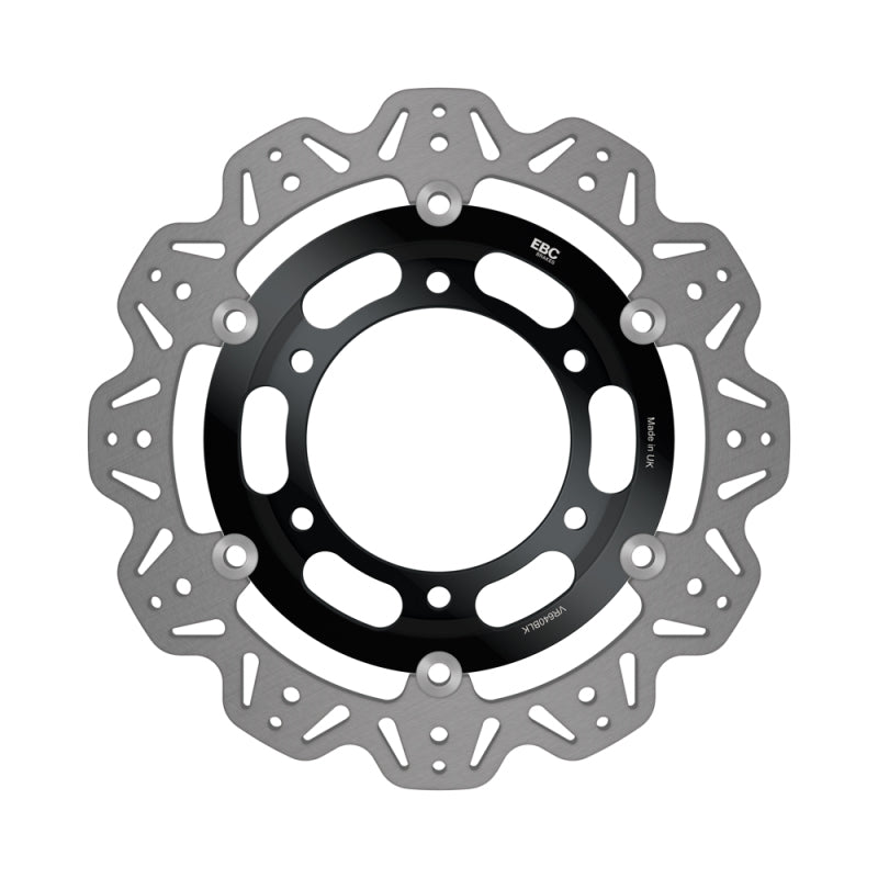 EBC Powersports EBC 1992 Triumph Hinckley Daytona 750 3 cyl Front Left/Right Vee Floating Black Rotor - VR640BLK