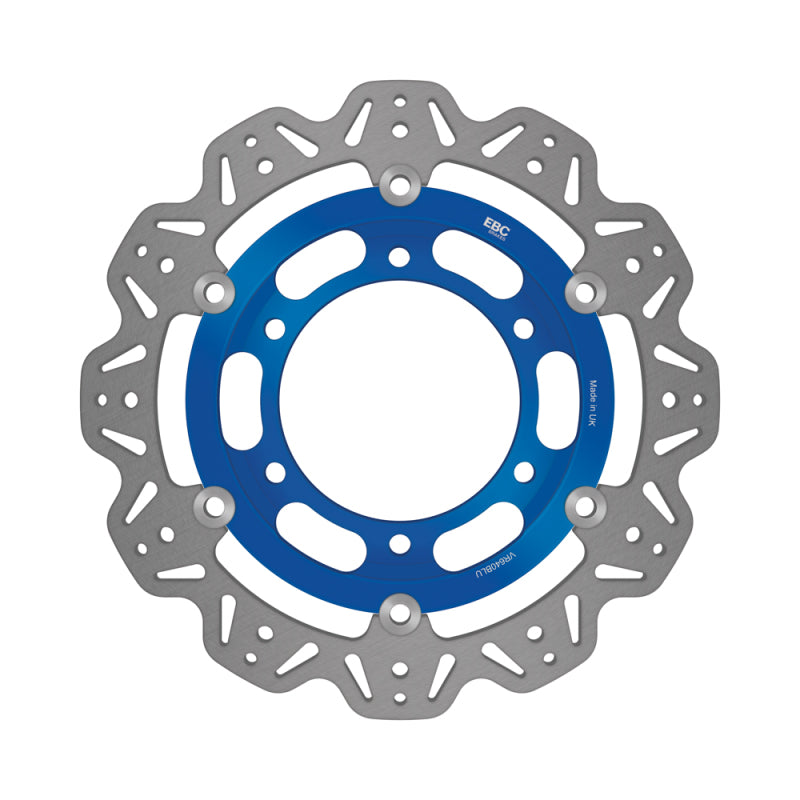 EBC Powersports EBC 1992 Triumph Hinckley Daytona 750 3 cyl Front Left/Right Vee Floating Blue Rotor - VR640BLU