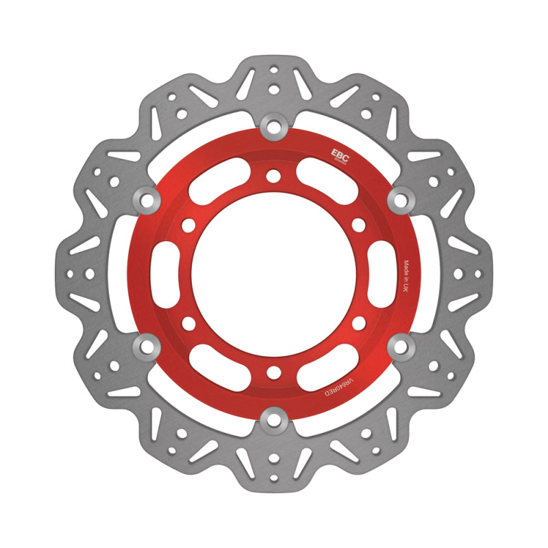 EBC Powersports EBC 1992 Triumph Hinckley Daytona 750 3 cyl Front Left/Right Vee Floating Red Rotor - VR640RED