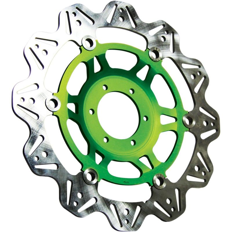 EBC Powersports EBC 1996-1997 Kawasaki GPZ 1100 F1 ABS Model Front Green Vee Rotor - VR4132GRN