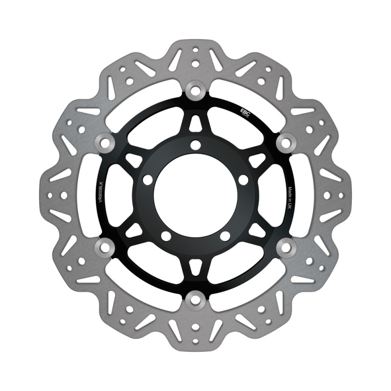 EBC Powersports EBC 2006-2008 Triumph Hinckley Daytona 675 Front Left/Right Vee Floating Black Rotor - VR800BLK