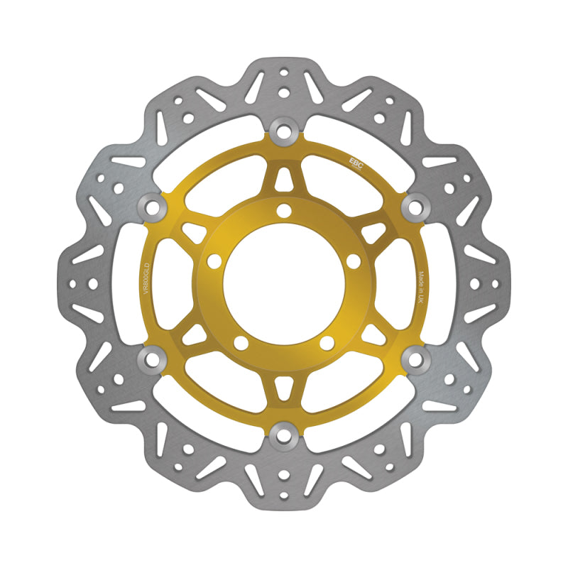 EBC Powersports EBC 2006-2008 Triumph Hinckley Daytona 675 Front Left/Right Vee Floating Gold Rotor - VR800GLD
