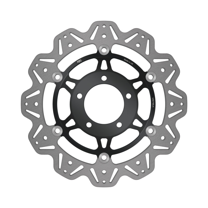 EBC Powersports EBC 2006-2015 Triumph Hinckley Tiger 1050 Radial Caliper Front Left/Right Vee Floating Black Rotor - VR679BLK