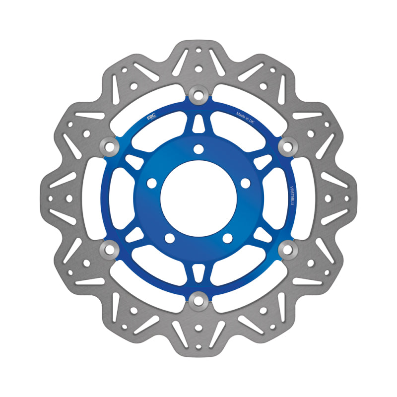 EBC Powersports EBC 2006-2015 Triumph Hinckley Tiger 1050 Radial Caliper Front Left/Right Vee Floating Blue Rotor - VR679BLU