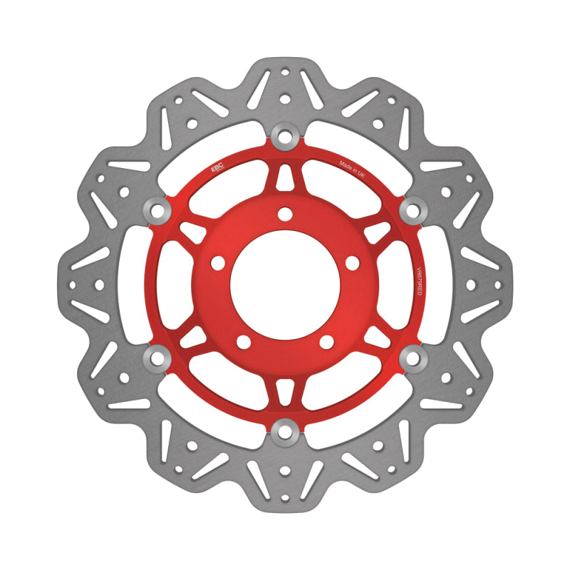 EBC Powersports EBC 2006-2015 Triumph Hinckley Tiger 1050 Radial Caliper Front Left/Right Vee Floating Red Rotor - VR679RED