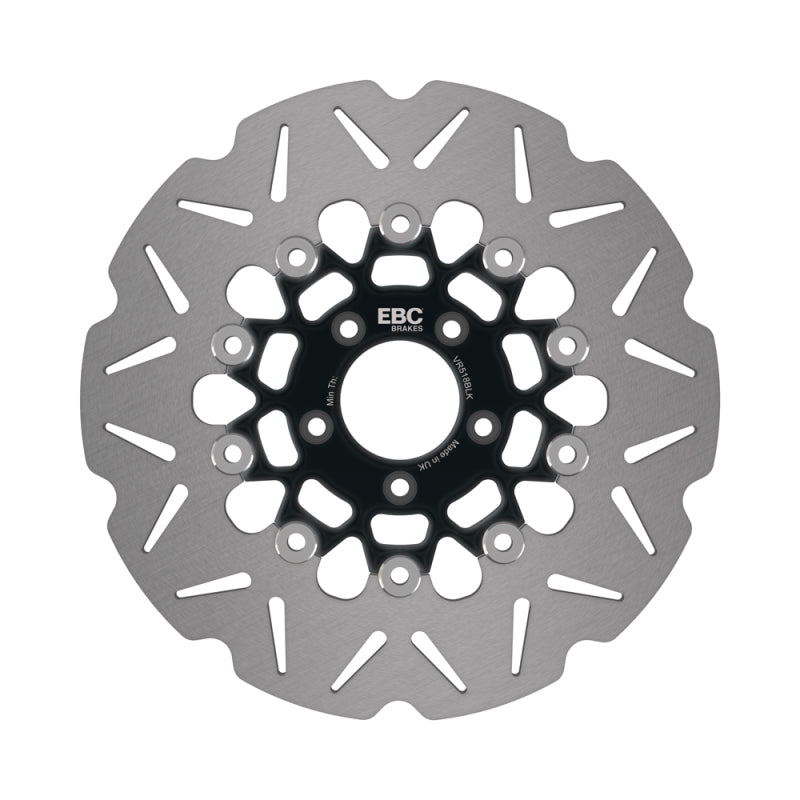 EBC Powersports EBC 2006 Harley-Davidson Dyna FXDi 35th Anniversary Super Glide Front Left/Right Vee Float Blk Rotor - VR518BLK