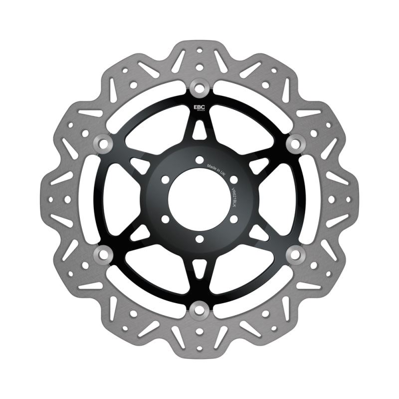 EBC Powersports EBC 2008-2015 Aprilia Dorsoduro 750 ABS Front Left/Right Vee Floating Black Rotor - VR621BLK