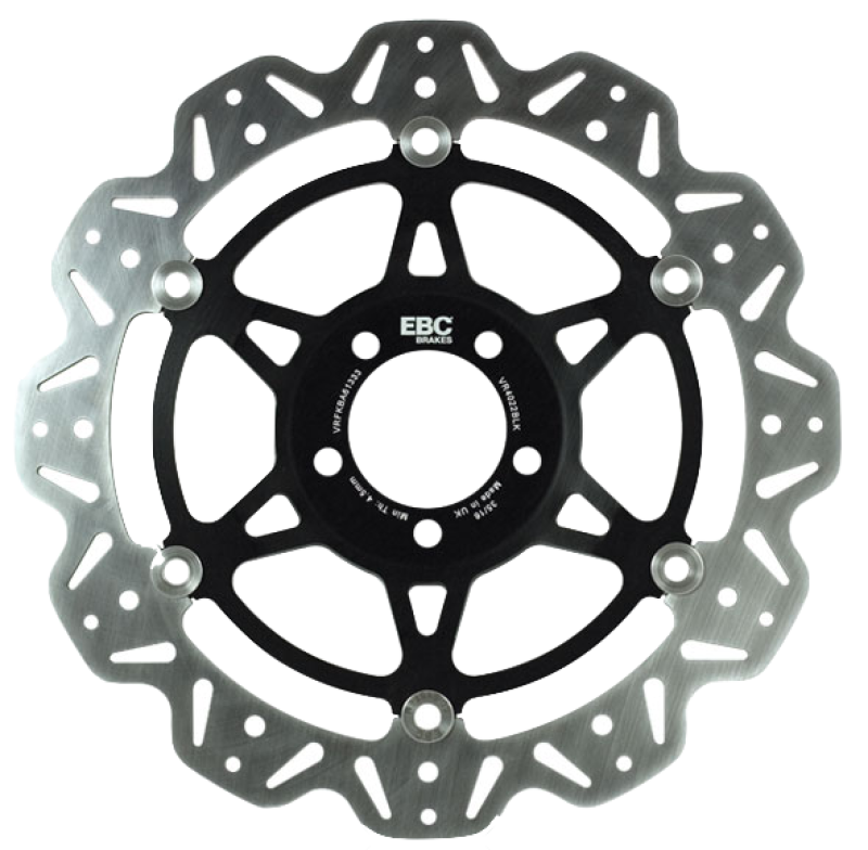 EBC Powersports EBC 2009-2010 Kawasaki ER 6N ER 650 Front Left/Right Vee Floating Black Rotor - VR4159BLK