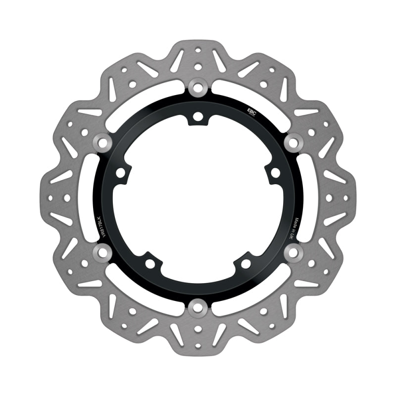 EBC Powersports EBC 2010-2011 Triumph Hinckley Sprint GT 1050cc/ABS Front Left/Right Vee Floating Black Rotor - VR817BLK