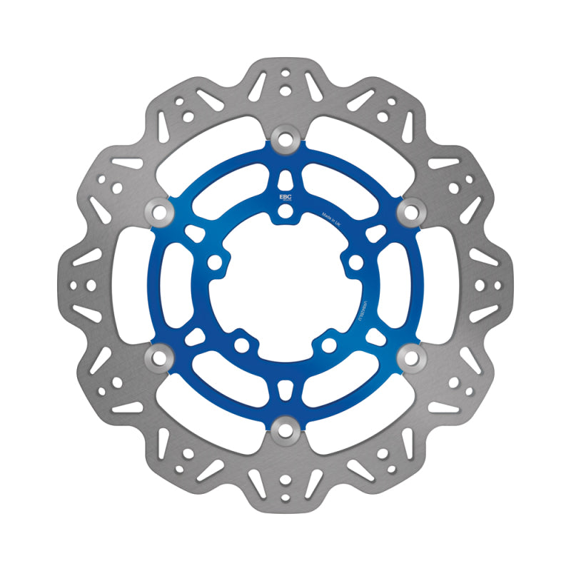 EBC Powersports EBC 2011-2014 Triumph Hinckley Tiger 800 /Cast Wheels Front Left/Right Vee Floating Blue Rotor - VR842BLU