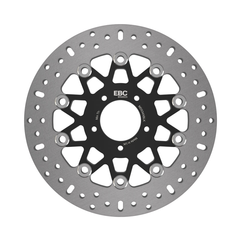 EBC Powersports EBC 2015-2016 Indian Scout Toso Calipers/Cast Wheels Front Left Floating Conversion Rotor - MD534XBLK