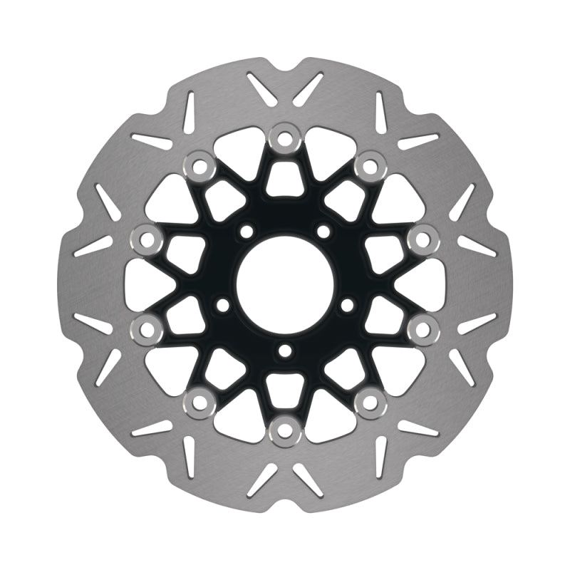 EBC Powersports EBC 2015-2016 Indian Scout Toso Calipers/Cast Wheels Front Left Vee Floating Black Rotor - VR534BLK