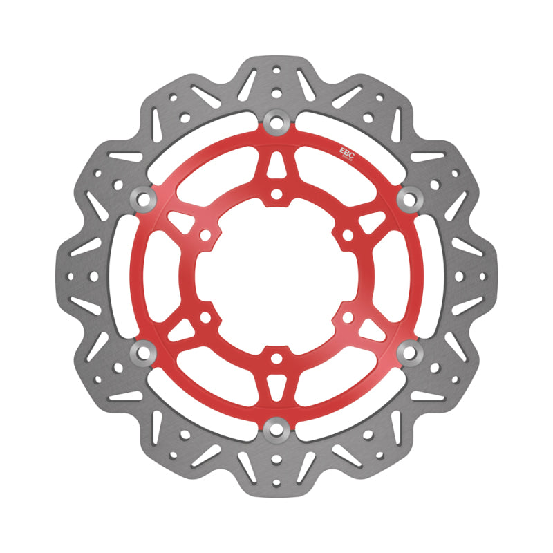 EBC Powersports EBC 2017-2021 Suzuki GSX-R 1000 A (w/ABS/Brembo Radial Caliper) Front Left/Right Vee Floating Red Rotor - VR3107RED