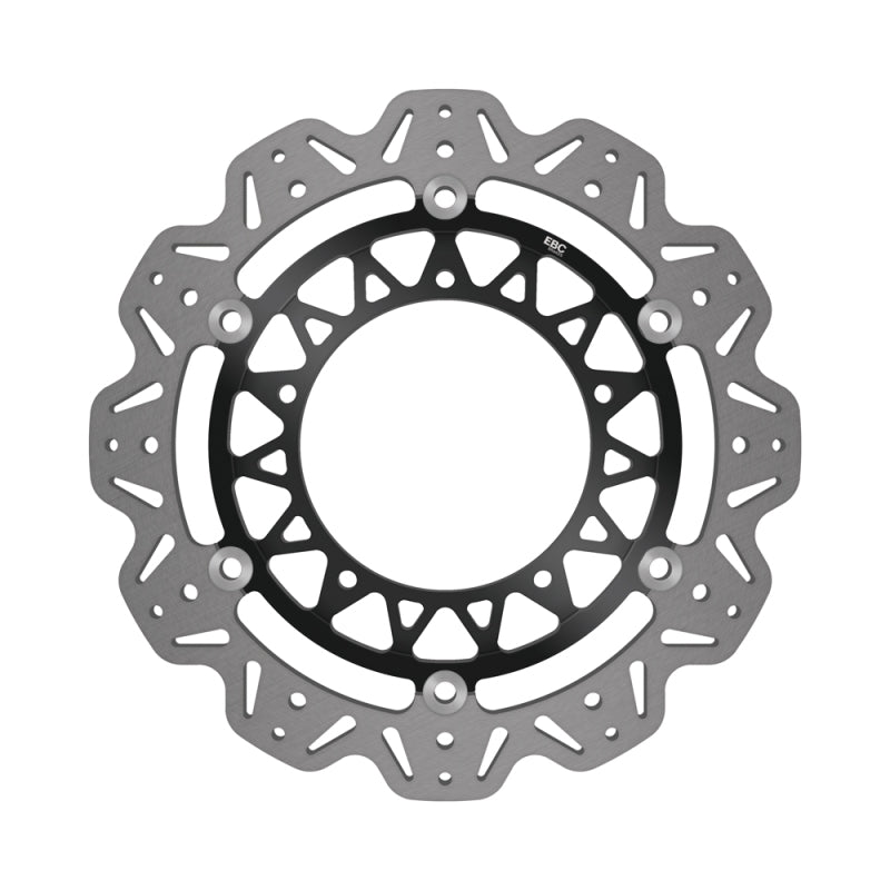 EBC Powersports EBC 2017-2022 Yamaha YZF-R6 H 320mm Rotor Front Left/Right Vee Floating Black Rotor - VR2124BLK