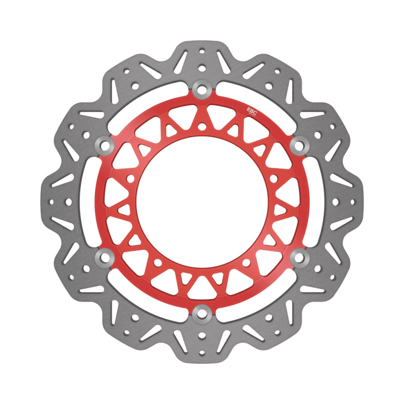 EBC Powersports EBC 2017-2022 Yamaha YZF-R6 H 320mm Rotor Front Left/Right Vee Floating Red Rotor - VR2124RED