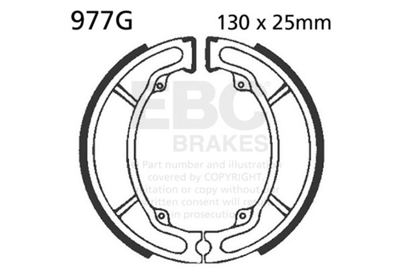 EBC Powersports EBC 977G GRVD BRK SHOE EBC
