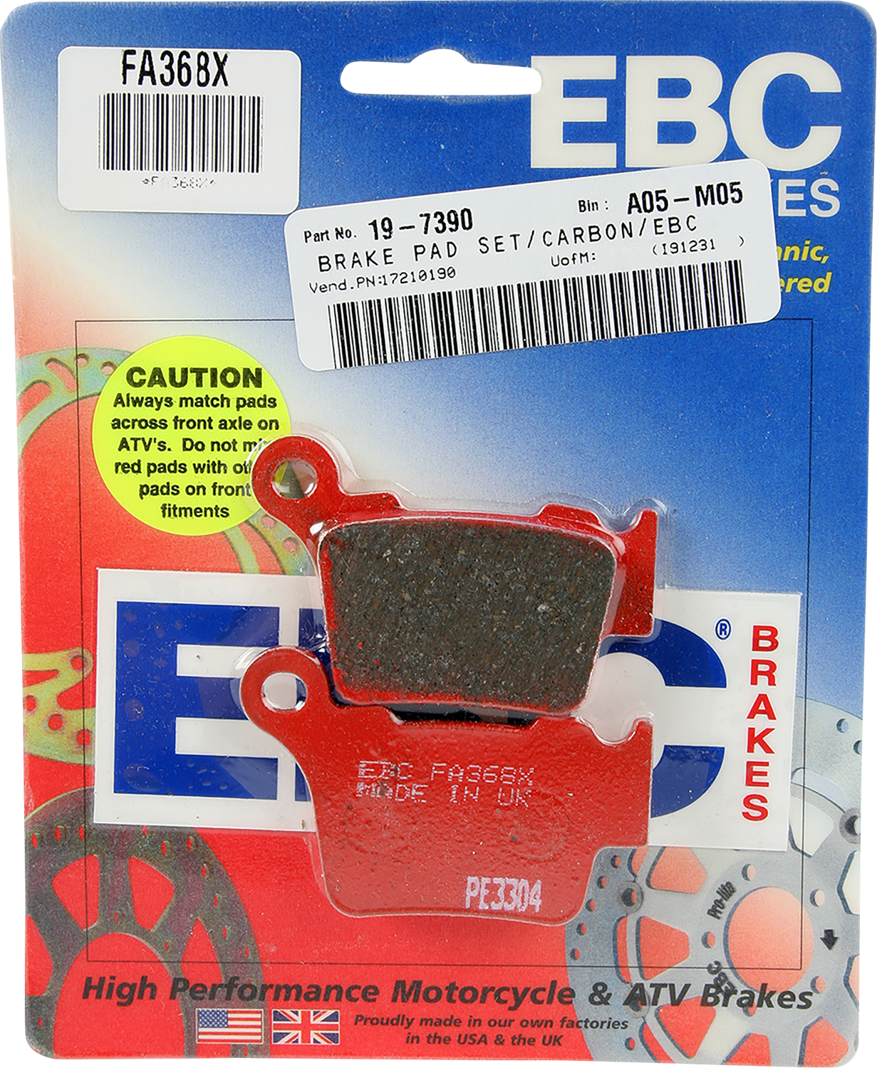 EBC Sport Carbon "X" Brake Pads - Sport Carbon Brake Pads 1721-0190