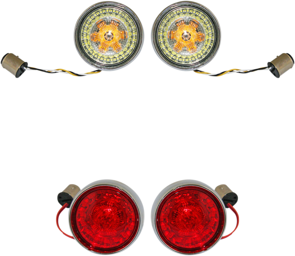 CUSTOM DYNAMICS Full Bullet Turn Signal Conversion Kit - Chrome 2020-1697