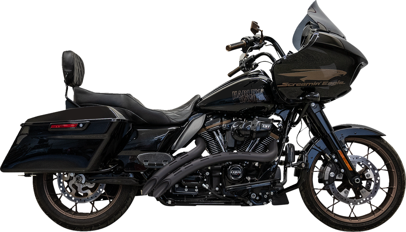BASSANI XHAUST Sweeper Radial Exhaust System - Sweeper Radial Exhaust System with Slotted Heat Shields / Black 1800-2661
