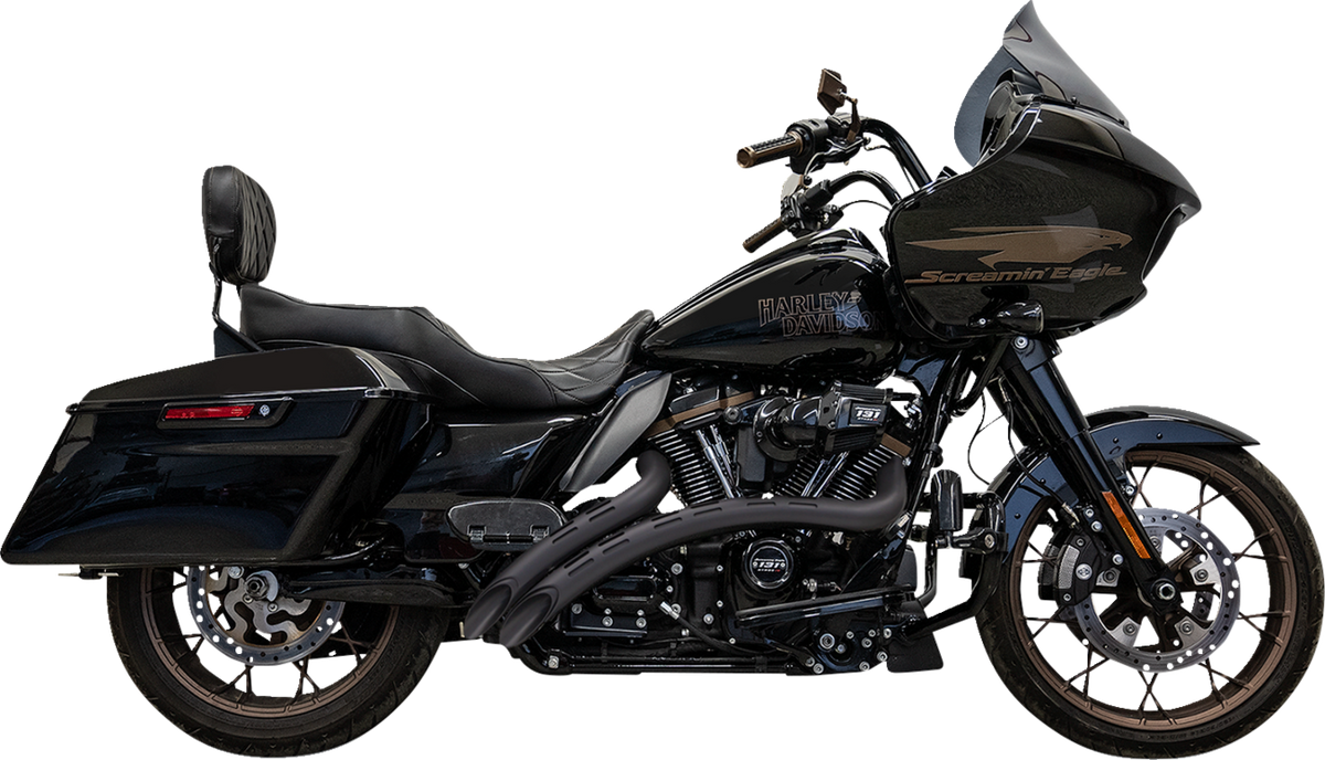Bassani Xhaust Sweeper Radial Exhaust System - Sweeper Radial Exhaust System with Slotted Heat Shields / Black 1800-2661