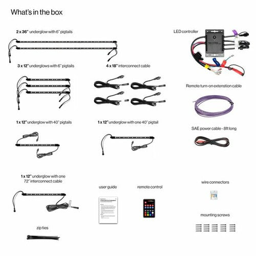 ECOXGEAR 6 SEATER LED KIT W/ CONTROLLER - SEI-LEDZ4UGLW1236