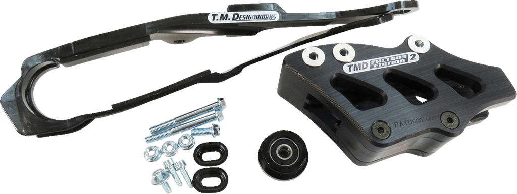 T.M. DESIGNWORKS Chain Guide and Slider Kit - Chain Guide/Slider / Black / Honda 1231-1547