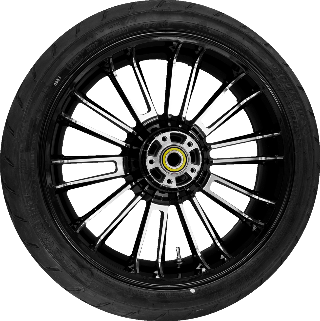 COASTAL MOTO Atlantic Rear Wheel - Black Cut (18") | Dunlop AE2 Tire (180/55B18) 0336-0054