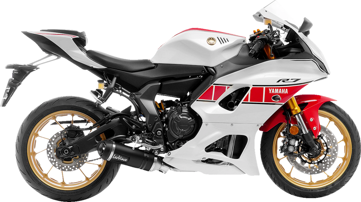 LeoVince LV One Evo Exhaust System - Black 14360EBU - Yamaha YZF-R7 2021-2024