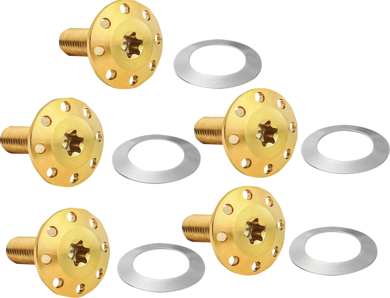 ARLEN NESS Bolt Kit - Holeshot/Front/Floating/Brake Rotor / Spoke Mount / Gold / 5 Pack 2401-1700