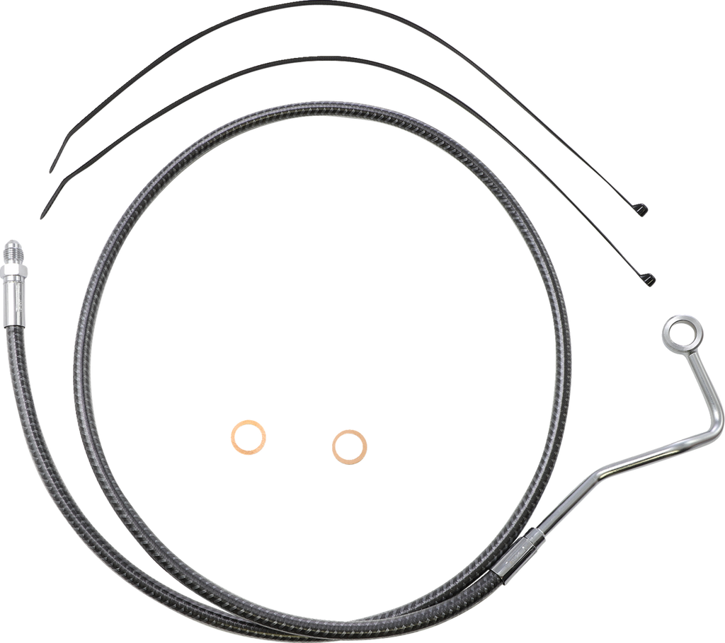 MAGNUM SHIELDING KARBONFIBR Mid-Line Brake Line - Brake Line / Carbon Fiber / Mid / ABS / FLHT 1741-6294