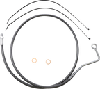 MAGNUM SHIELDING KARBONFIBR Mid-Line Brake Line - Brake Line / Carbon Fiber / Mid / ABS / FLHT 1741-6294