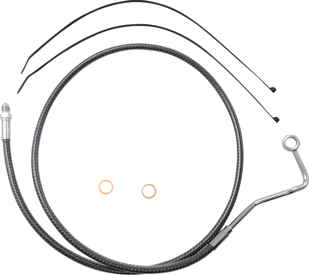 MAGNUM SHIELDING KARBONFIBR Mid-Line Brake Line - Brake Line / Carbon Fiber / Mid / ABS / FLHT 1741-6294