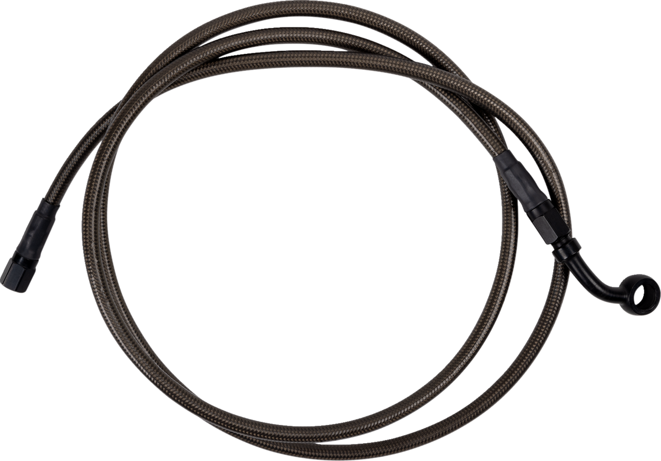 BARNETT Brake Line - Upper / Carbon Coat w/ Black Fittings / +6" 1741-6558