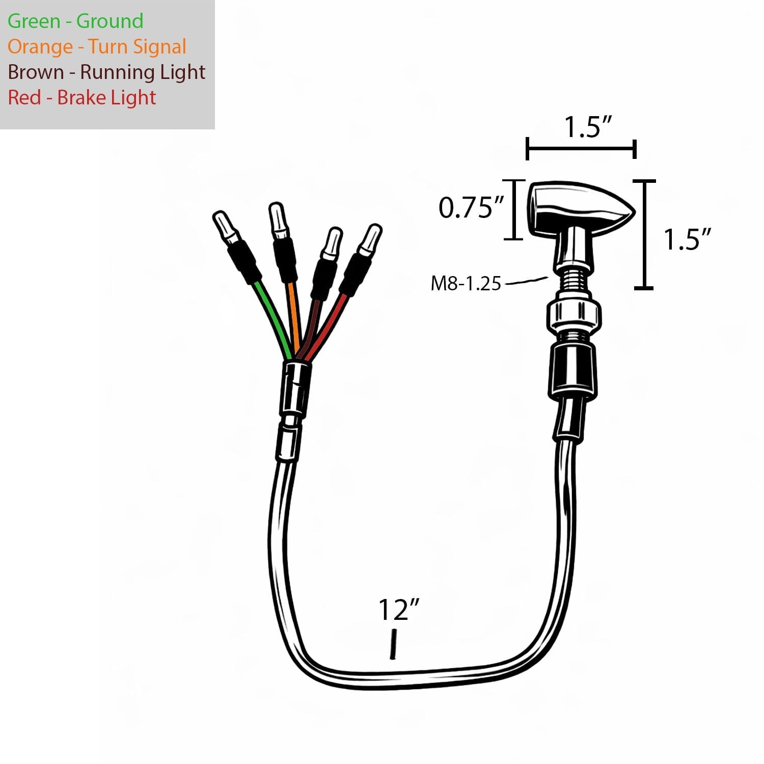 Eagle Lights BULLETBEAM Rear LED Turn Signals with Running Lights and Brake Lights - 2 Lights
