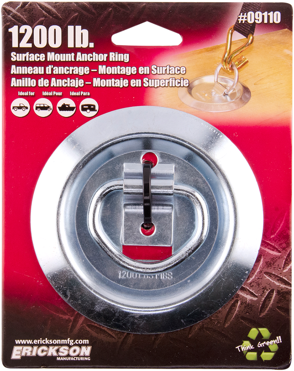 ERICKSON Surface-Mount Anchor Ring - Surface Mount Anchor / 1200 LB 3920-0412