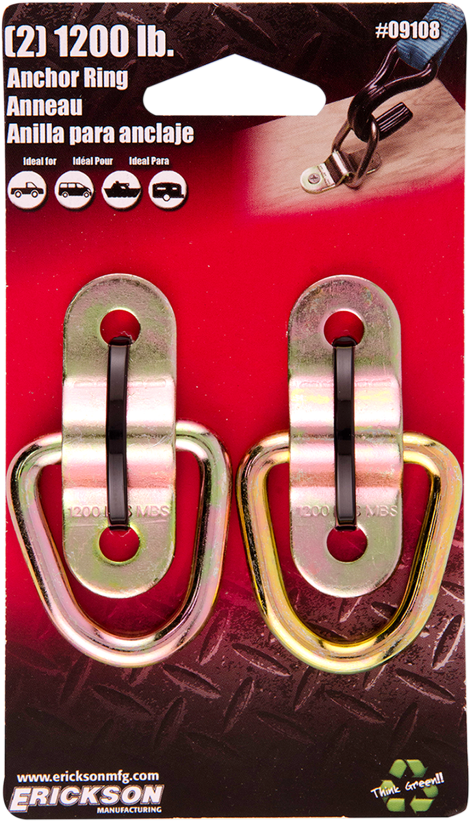 ERICKSON Wire Flip-Style Anchor Rings - Wire Flip Anchor / 1200 LB 3920-0411