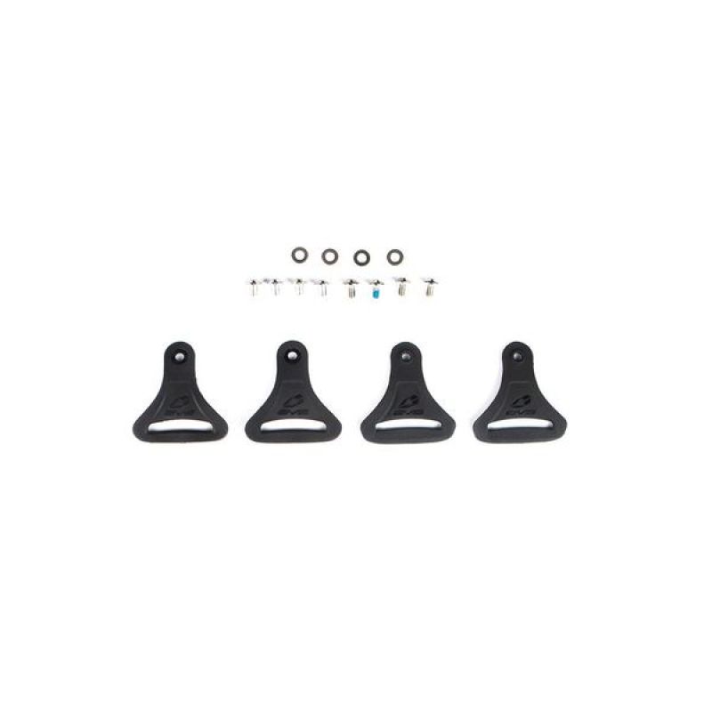 EVS Axis D-Rings Kit (2 Flush/2 Swivel/Hardware) - Black - KBRP-DR-PK