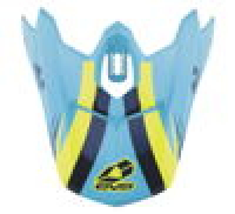 EVS T3 Works Visor - Blue/Hiviz/Yel - H16T3W-VSBUHVY
