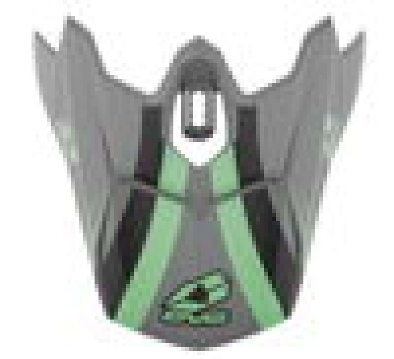EVS T3 Works Visor - Matte Grey/Green/Black - H16T3W-VSMGYGNBK