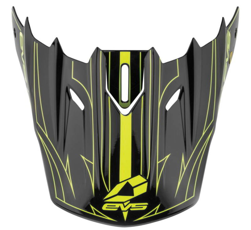 EVS T5 Pinner Visor - Black/Hiviz Yellow - H16T5P-VSBKHVY