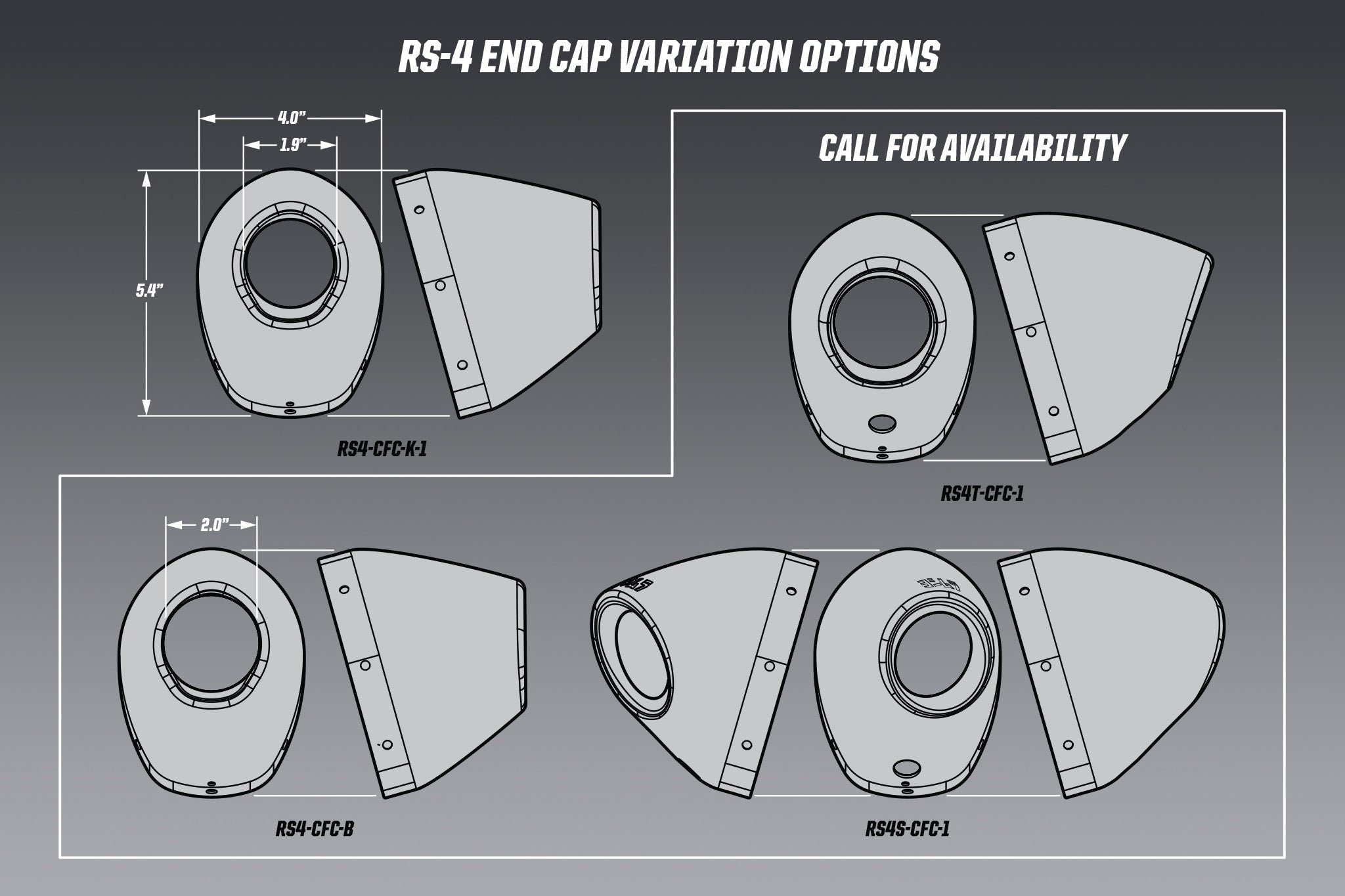 Yoshimura RS-4 Replacement End Cap Kit