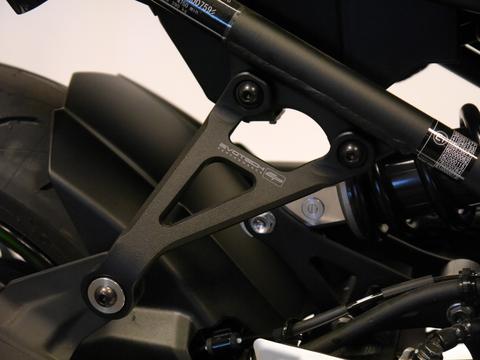Evotech Performance Exhaust Hanger Bracket with Passenger Peg Blockoff - Kawasaki Z900 2017-2020