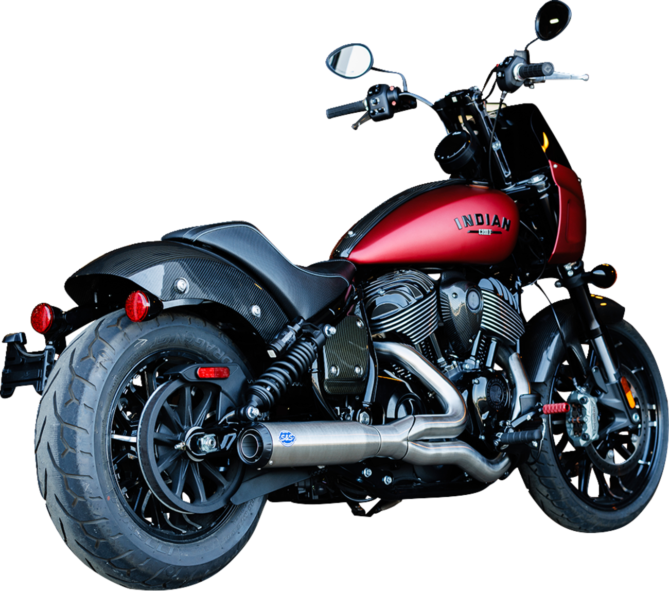 2-into-1 Qualifier Exhaust System - Guardian Black - 49-State - Indian Chief