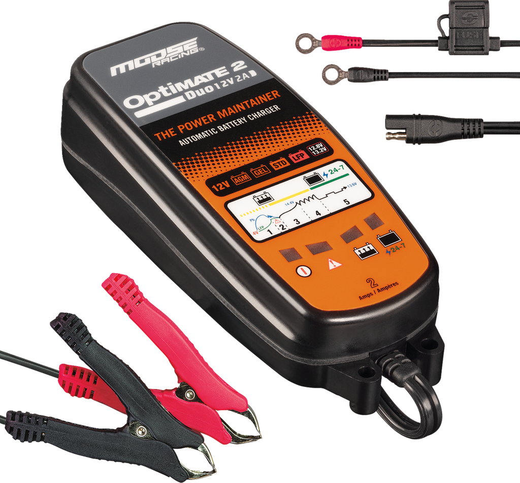 MOOSE OFFROAD Optimate 2 Duo Charger/Maintainer - Battery Charger/Maintainer / Optimate 2 Duo 3807-0707
