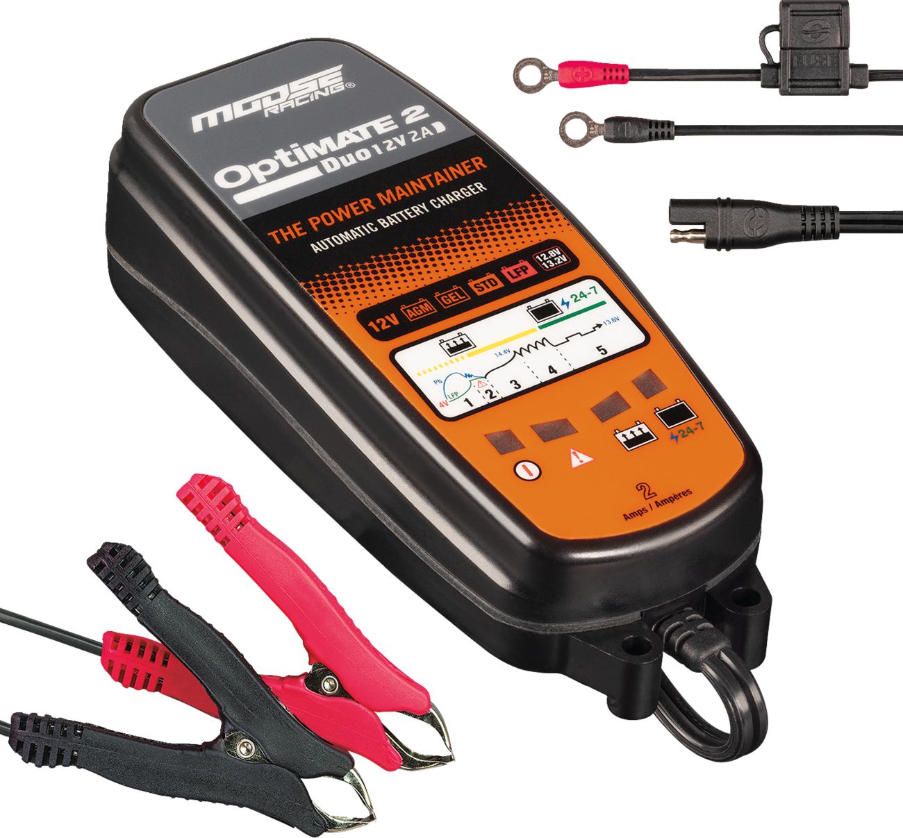 MOOSE OFFROAD Optimate 2 Duo Charger/Maintainer - Battery Charger/Maintainer / Optimate 2 Duo 3807-0707