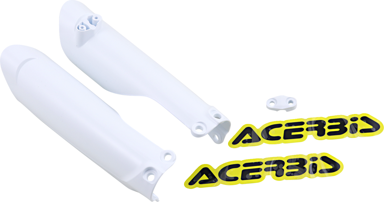 ACERBIS Lower Fork Covers for Inverted Forks - White 0412-0517