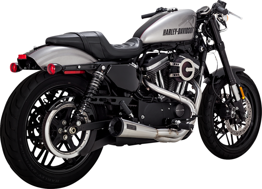 2-into-1 Upsweep Exhaust System - Brushed - Stainless Steel