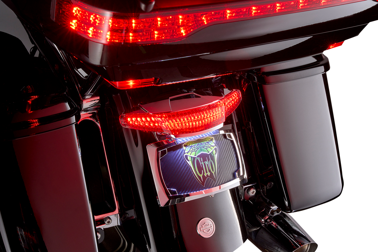 CIRO Taillight/License Plate Mount - Smoke Lens / Chrome 2010-1507