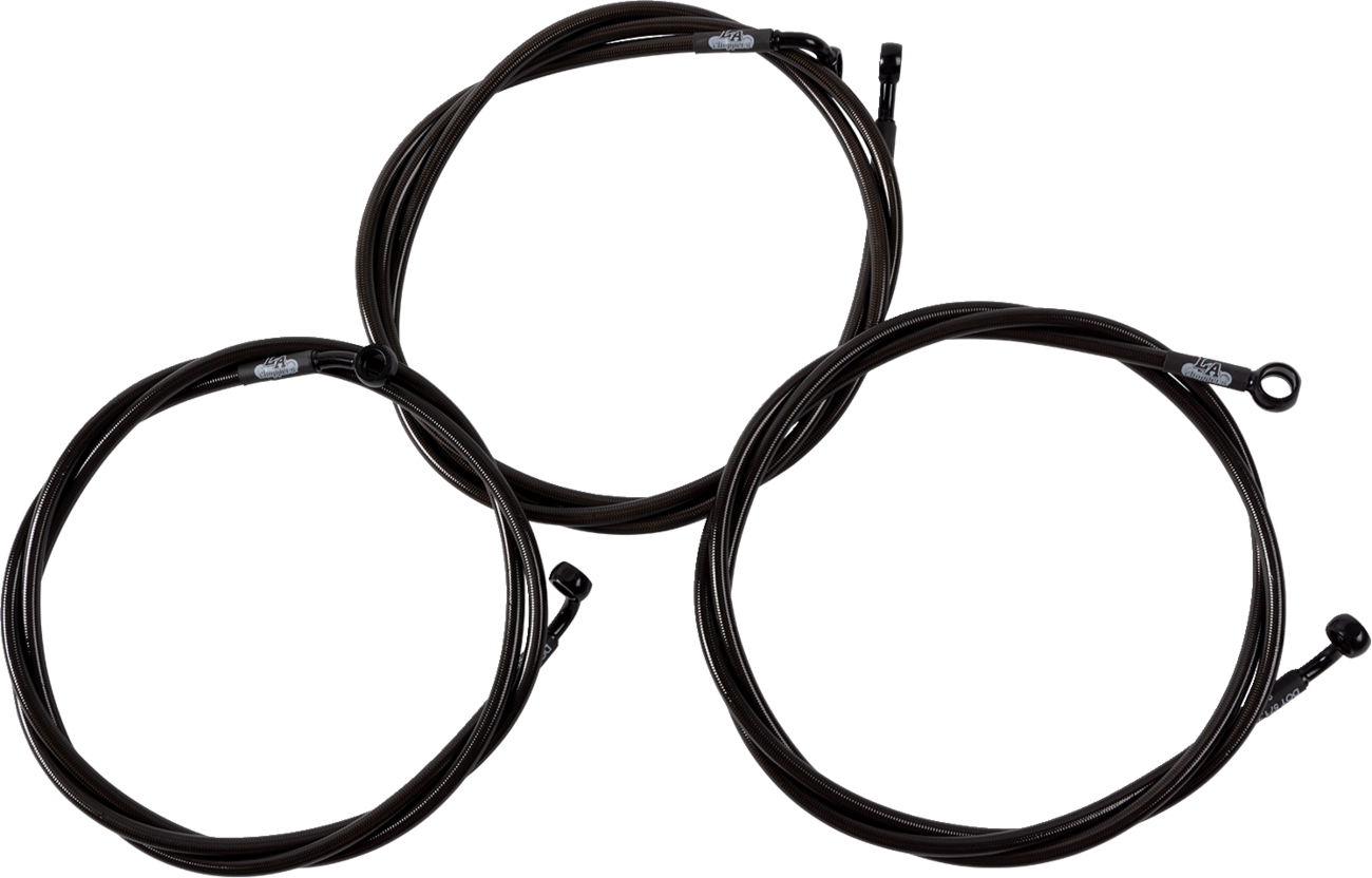 LA CHOPPERS Brake Line Kit - Brake Line / Midnight 1741-6518